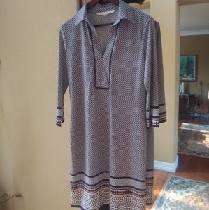 Max Studio Dress Blue & White M